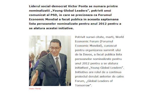 Victor Ponta Young Global Leader